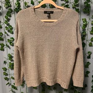 💌3/$10 | Forever 21 | tan oversized knit sweater | M/L